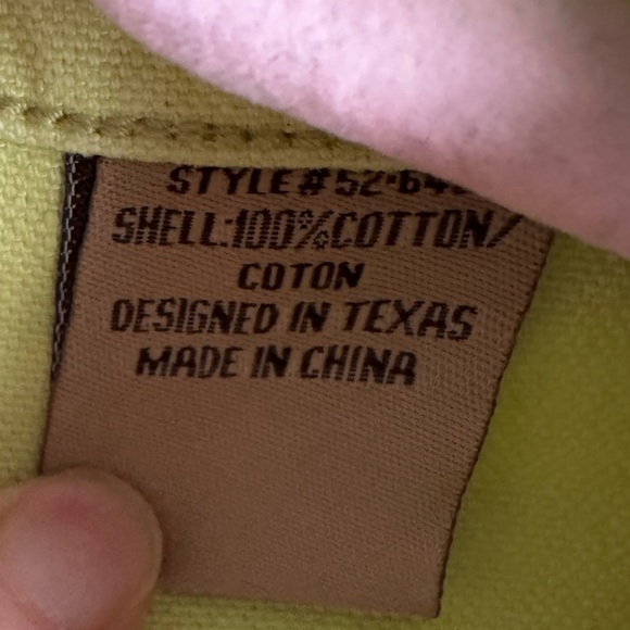 Powder River Western Yellow Green XL 100% Cotton Denim Zip Uo Jacket - Picture 4 of 5